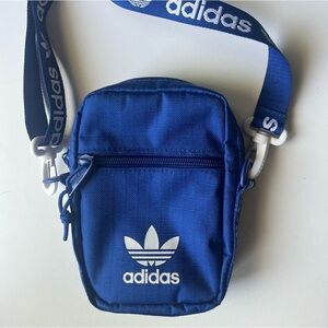 Adidas blue hip-length cross body purse